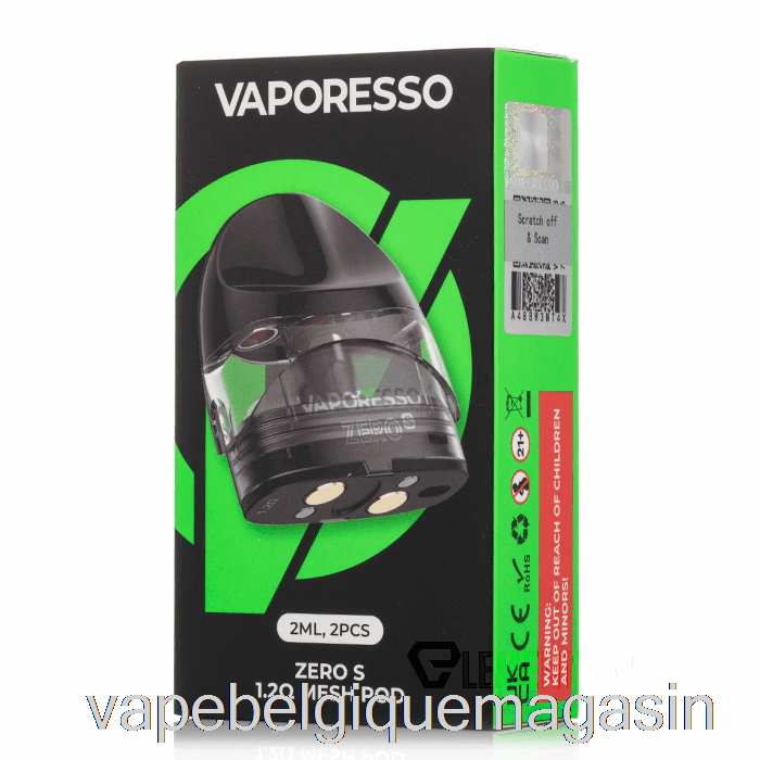 Vape Shop Bruxelles Vaporesso Zero S Pods De Remplacement 1.2ohm Zero S Pods